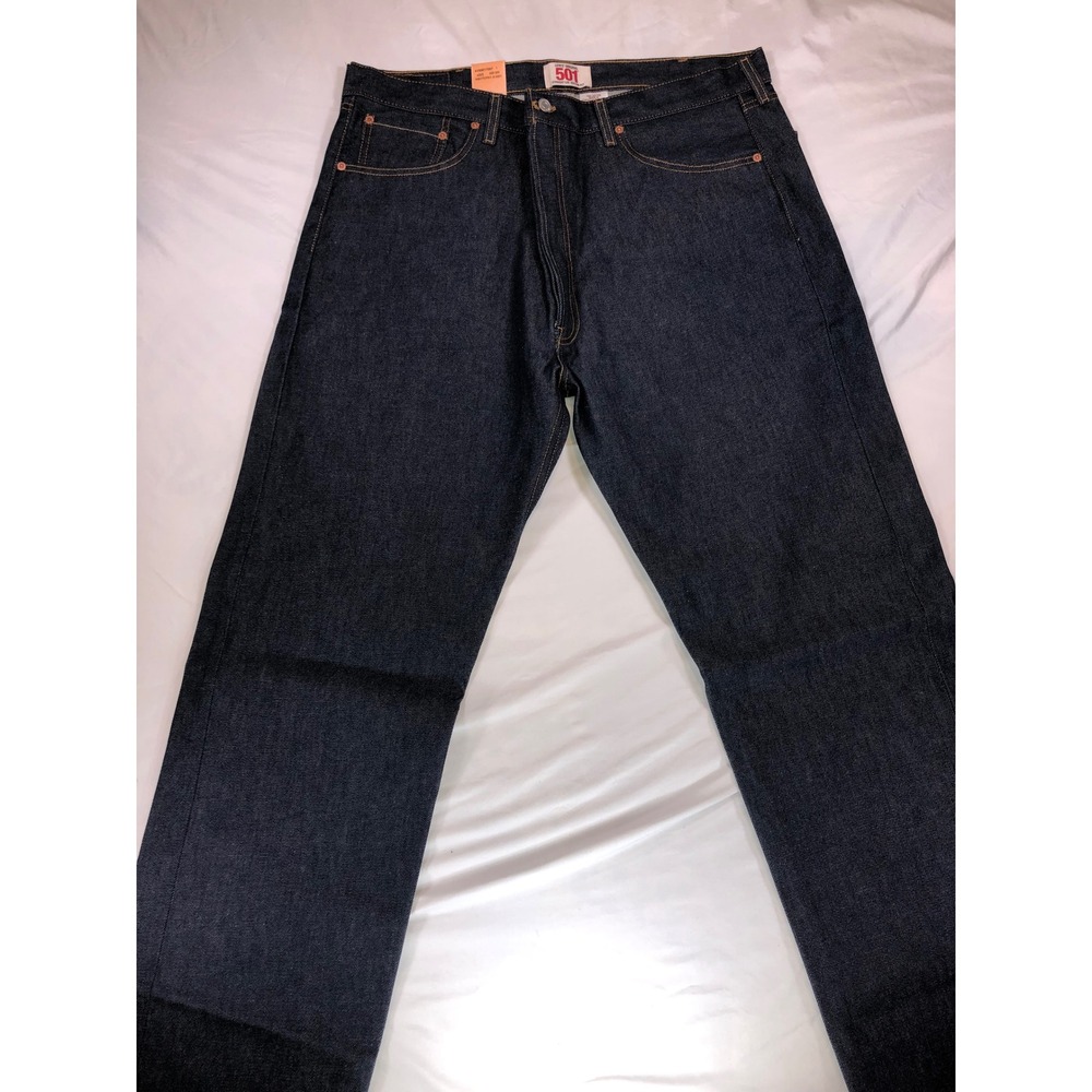 Levis 501 Mens Straight Leg Button Fly‎ Jeans Dark Indigo 40x32 NWT